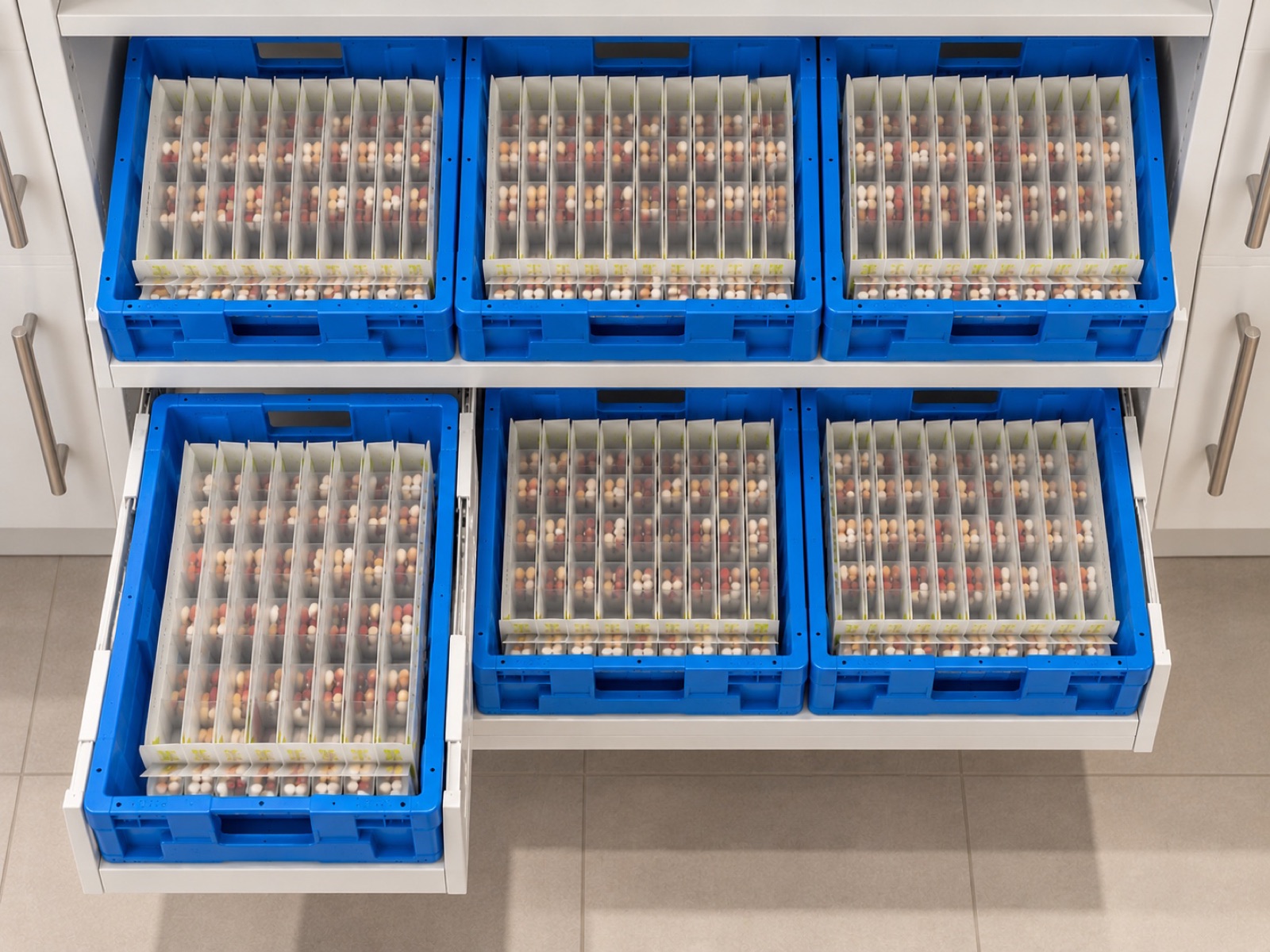 Gavetas de almacenamiento para la preparación de SPD